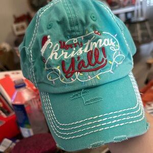 KBETHOS Teal Merry Christmas Y'all Hat